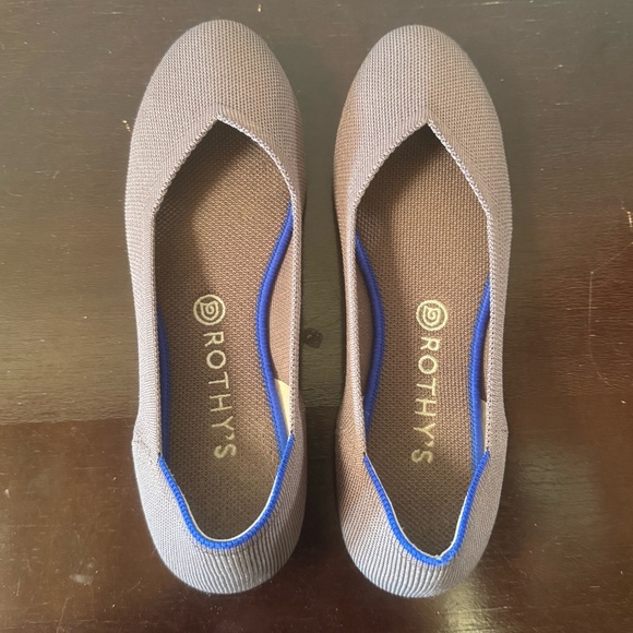 Rothy’s The Flat in Mink Ballet Flats Shoes Retired Mauve Gray Dusty Purple - Picture 5 of 9